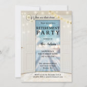 年末の休暇 退職パーティー 招待状 (正面)