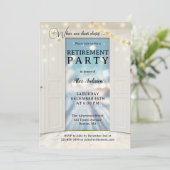 年末の休暇 退職パーティー 招待状 (スタンド正面)