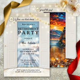 年末の休暇 退職パーティー 招待状