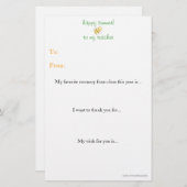 年末の先生はノート感謝していしています 便箋 (正面/裏面)