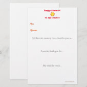 年末の先生はノート-日光感謝していしています 便箋 (正面/裏面)