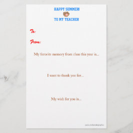 年末の先生への感謝の手紙