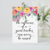 年末の先生ギフト幸せな先生の日 サンキューカード (スタンド正面)