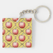 年末の先生評価Apple Doodle キーホルダー (裏面)