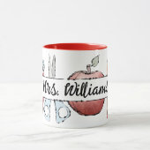 年末の先生評価Apple Doodle マグカップ (中央)