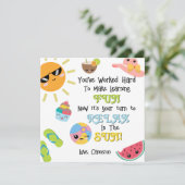 年末の夏の先生サンキューカード 招待状 (スタンド正面)