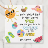 年末の夏先生サンキューラベル フェイバータグ (正面)