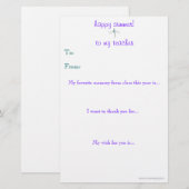 年末先生感謝状 (正面/裏面)