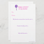 年末先生感謝状 (正面/裏面)