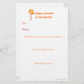 年末先生感謝状 (正面/裏面)