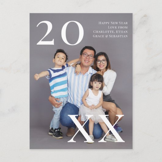 年末写パーソナライズされた真(はがき戻し) ポストカード (正面)