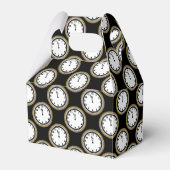 年末大晦日の時計パターンのパーティーの好意ボックス フェイバーボックス (正面サイド)