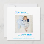 年末年始ここに写真男の赤ちゃん発表ブルー (正面)