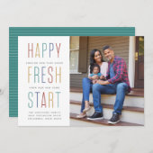 年末年始のお知らせカラフル写真カード シーズンカード (正面/裏面)