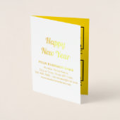 年末年始のフォイルカードに黄色のビジネスブランド 箔カード (正面)