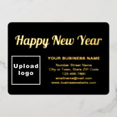 年末年始のブラックビジネスブランド 箔シーズンカード (正面)