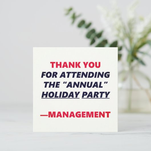 年末年始のホリデーパーティーおもしろいサンキューオフィスのユーモア (スタンド正面)