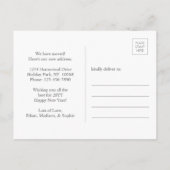 年末年始のホームフォト住所の変更ホリデー 案内ポストカード (裏面)