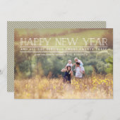 年末年始の写真タイポグラフィ シーズンカード (正面/裏面)