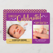 年末年始の写真ベビーガール発表 シーズンカード (正面/裏面)