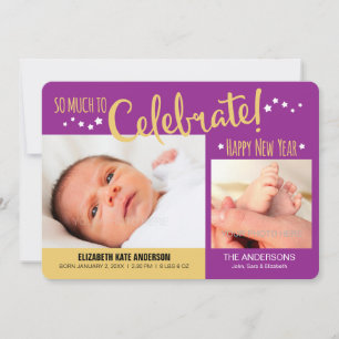 年末年始の写真ベビーガール発表 シーズンカード