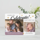 年末年始の写真ベビーガール誕生のお知らせ シーズンカード (スタンド正面)