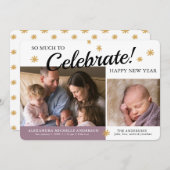 年末年始の写真ベビーガール誕生のお知らせ シーズンカード (正面/裏面)