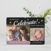 年末年始の写真ベビーガール誕生のお知らせ シーズンカード (スタンド正面)