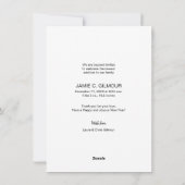 年末年始の写真ベビー発表誕生の状態 シーズンカード (裏面)