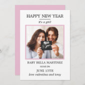 年末年始の写真妊娠のお知らせ 案内状 (正面/裏面)