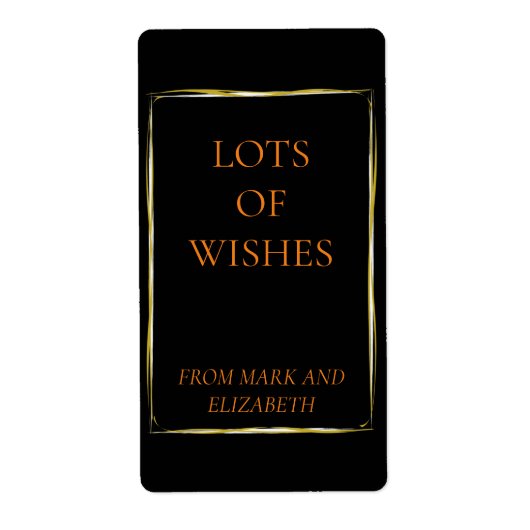 年末年始の喜びと成功を祈る ラベル (正面)