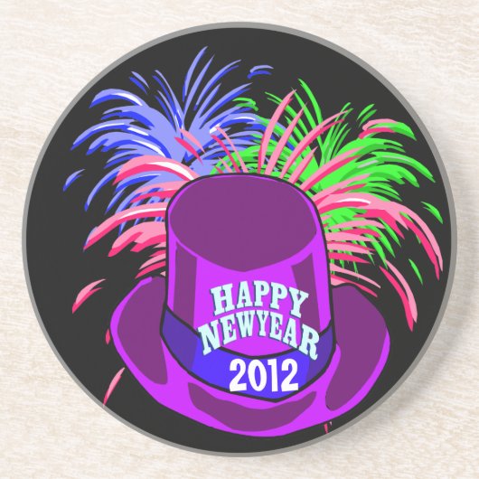 年末年始の帽子と消防車コースター コースター (正面)