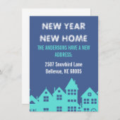 年末年始の引越し発表 案内状 (正面/裏面)