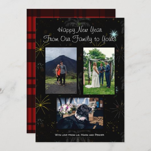 年末年始の挨拶状 シーズンカード (正面/裏面)