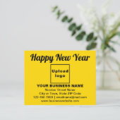 年末年始の挨拶（黄色はがき） ポストカード (スタンド正面)