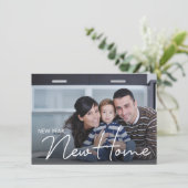 年末年始の新しいホームファミリーの写真の新しいアドレス シーズンカード (スタンド正面)