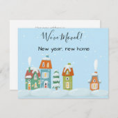 年末年始の新住宅引越アナウンスカード シーズンカード (正面/裏面)