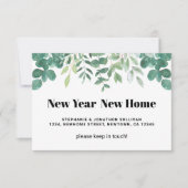 年末年始の新住宅引越アナウンスカード ノートカード (正面)
