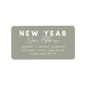 年末年始の新住所の休日 ラベル (正面)