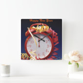 年末年始の時計 スクエア壁時計 (ホーム)