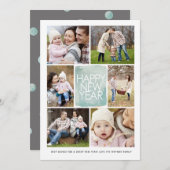 年末年始の水彩金ゴールド | 年末年始のフォトカード シーズンカード (正面/裏面)