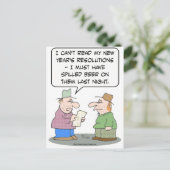 年末年始の決議案がこぼれた シーズンポストカード (スタンド正面)