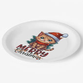 年末年始の猫 ペーパープレート (アングル)