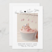 年末年始の追加応援休暇の誕生発表 案内状 (正面/裏面)