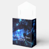 年末年始の青いライトとグリッターパターンの好意ボックス フェイバーボックス (オープン)