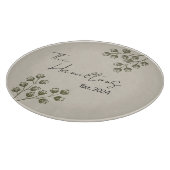 年末年始の青灰色フローラ板 カッティングボード (角)