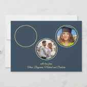 年末年始の4枚数々のコラージュのフロントバックカード 招待状 (裏面)