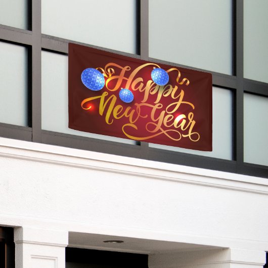 年末年始バナー 横断幕 (ビルの外側)