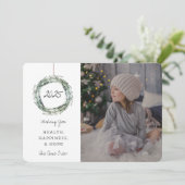 年末年始フォトカードフローラリースブルー シーズンカード (スタンド正面)