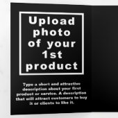 年末年始ブラックトリフォールドカード 三つ折りカード (内部最初)